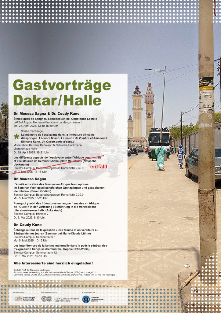 Gastvorträge Dakar/Halle 2025 Gastvorträge Dakar/Halle 2025